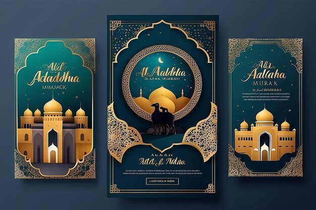 Eid alAdha Mubarak Festival Islâmico Template de História do Instagram e Facebook