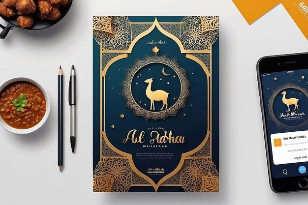 Foto eid aladha mubarak festival islâmico template de história do instagram e facebook