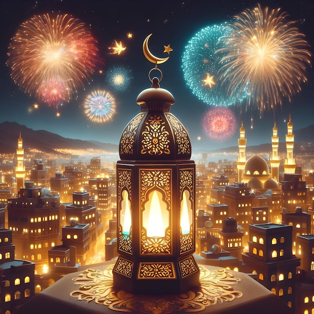 Eid alfitr Ramadan Mubarak feliz Eid no Iêmen ai gerador