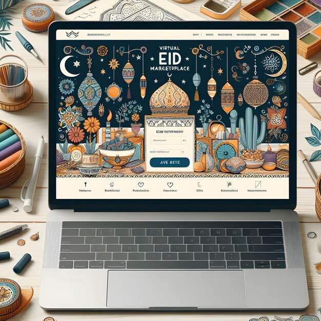 Foto eid design inspirations atemberaubende grafiken für websites und apps