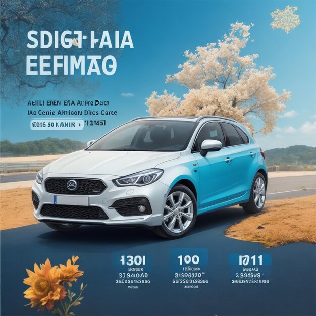 Foto eid especial de aluguel de automóveis uma venda de automóveis desconto oferta de mídia social post design