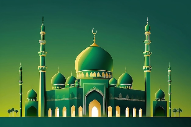 Foto eid milad un nabi en la masjid e nabvi diseño vectorial