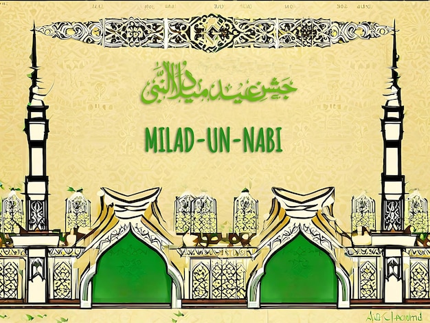 Eid Milad Un Nabi Mubarak por ai generativo