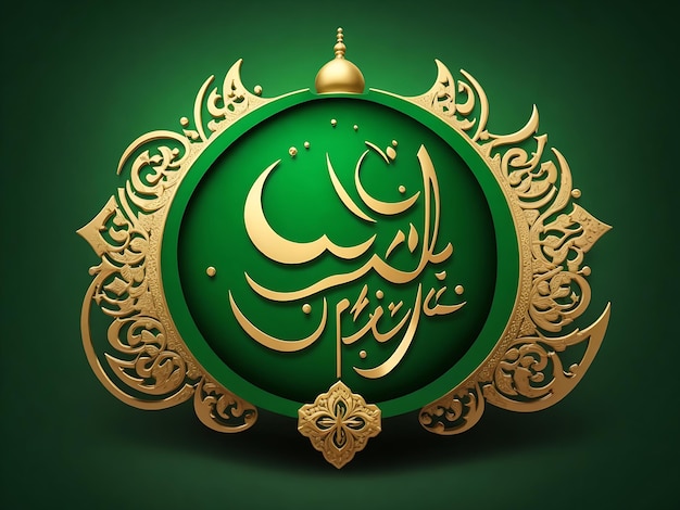 Eid Milad un Nabi Logo Bild Geburtstag der islamischen Propheten