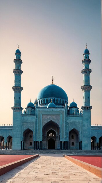 Foto eid mubarak a mesquita azul em abu abu