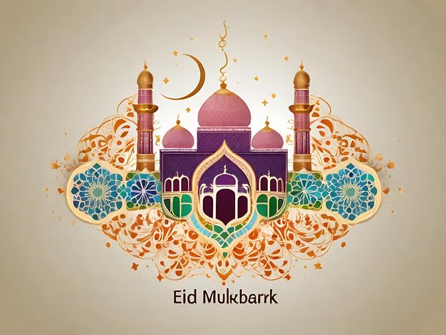 Eid Mubarak-Bilder und -Logos feiern Eid mit atemberaubenden Grafiken