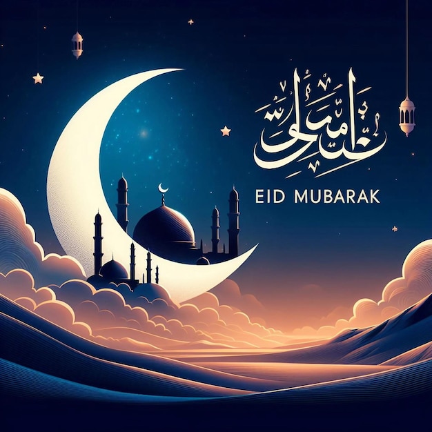 Eid Mubarak desea un día bendito