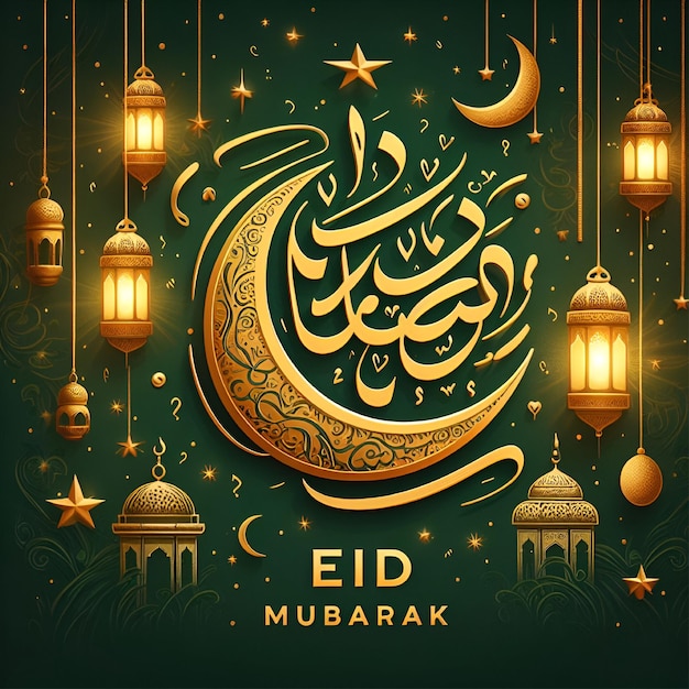 Eid Mubarak deseándole alegría, paz y bendiciones