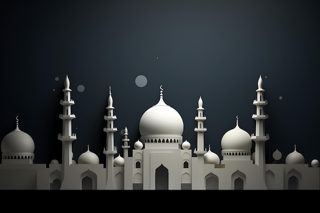 Eid Mubarak goldener Mond und Laternenfest-Karten-Design