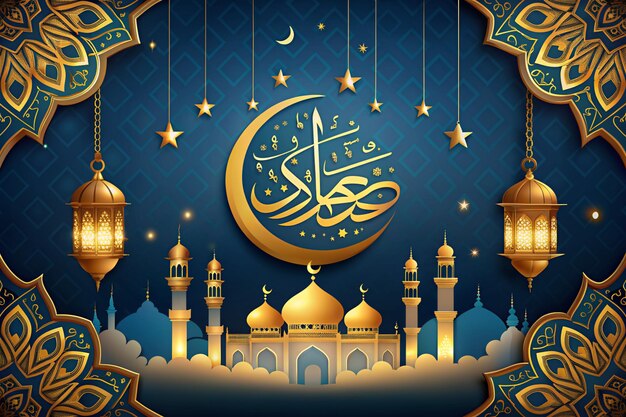 Eid Mubarak Grüßbanner-Design