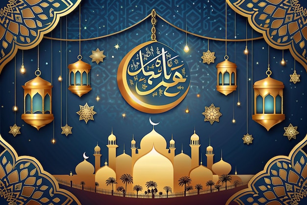 Eid Mubarak Grüßbanner-Design