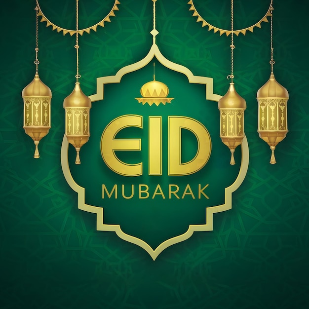 Eid Mubarak Grüße soziale Medien oder Instagram-Post Hintergrund