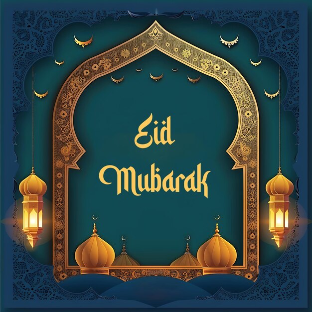 EID MUBARAK Hintergrunddesign oder Social-Media-Post-Design