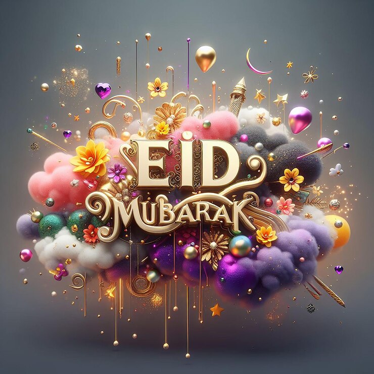 Eid Mubarak Inglés Tipografía Eid ulFitr Eid ulAdha Fiesta religiosa