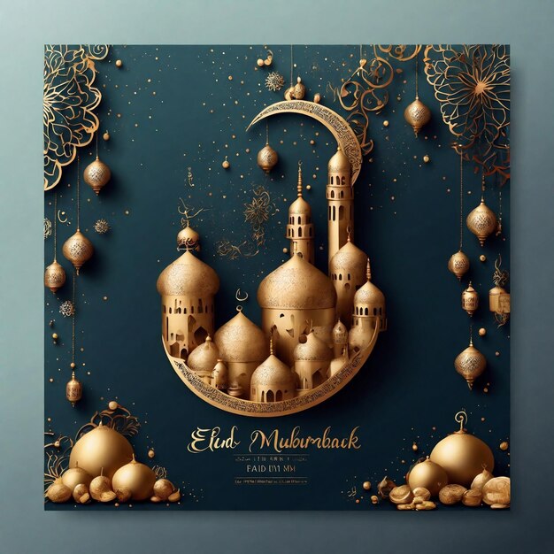 Eid Mubarak islamisches Foto ai generieren