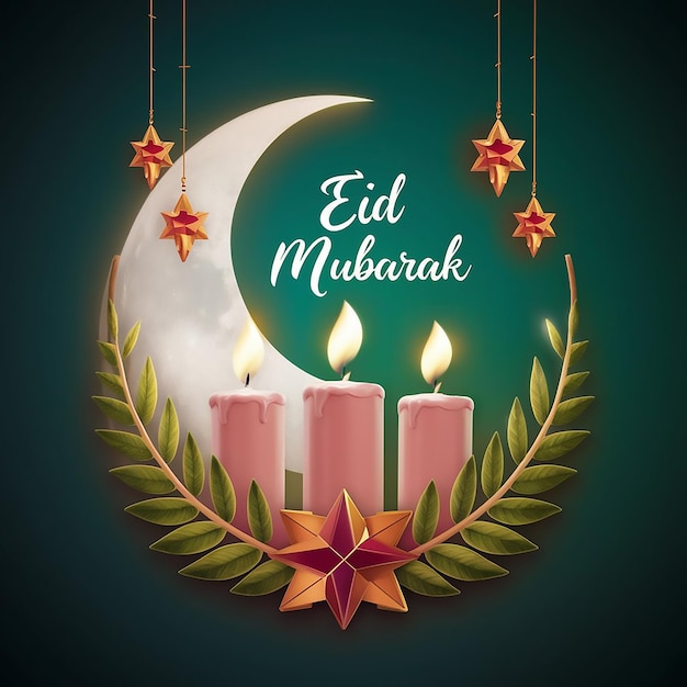 Eid Mubarak por imagem de IA gerativa