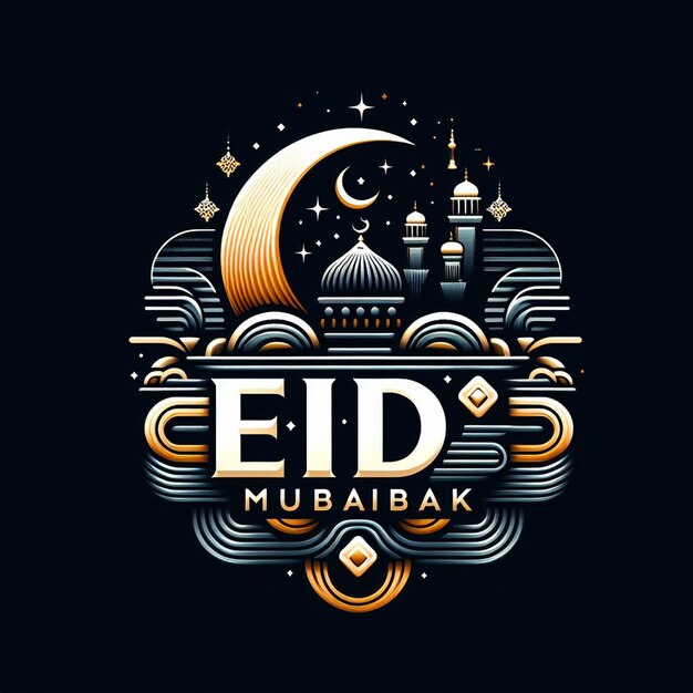 Eid Mubarak Poster Banner Flyer e fundo de Eid mubarak