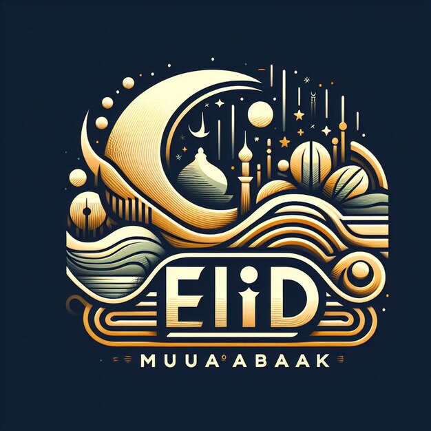 Eid Mubarak Poster Banner Flyer e fundo de Eid mubarak