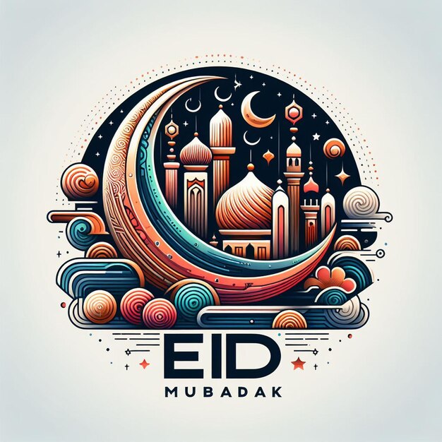 Eid Mubarak Poster Banner Flyer e fundo de Eid mubarak