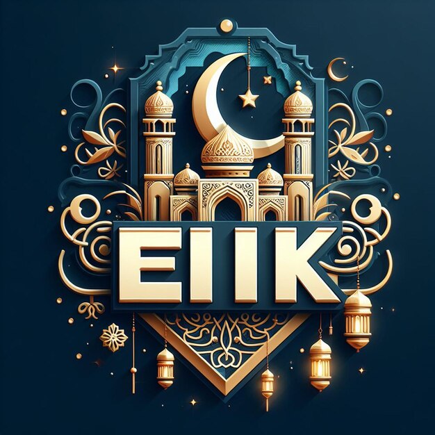 Eid Mubarak Poster Banner Flyer y el fondo de Eid mubarak