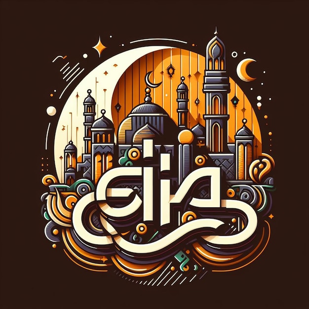 Eid Mubarak Poster Banner Flyer y el fondo de Eid mubarak