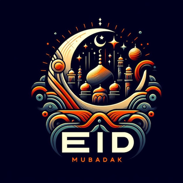 Eid Mubarak Poster Banner Flyer und Eid Mubarik Hintergrund