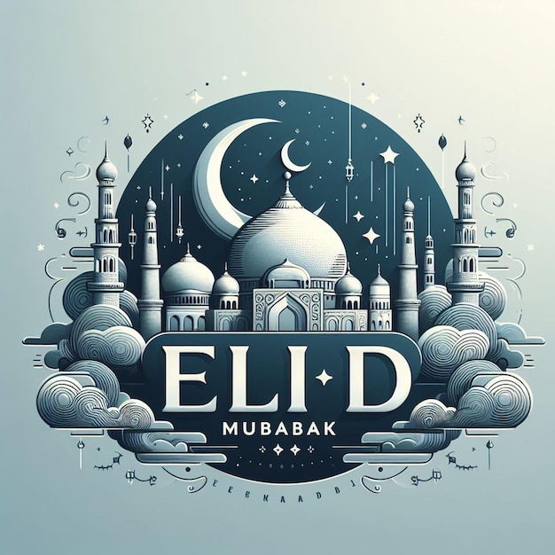 Eid Mubarak Poster Banner Flyer und Eid Mubarik Hintergrund