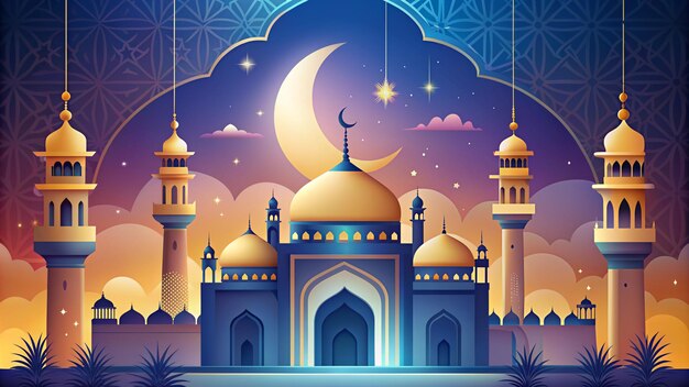 Eid Mubarak Premium-Illustration mit luxuriösem Design