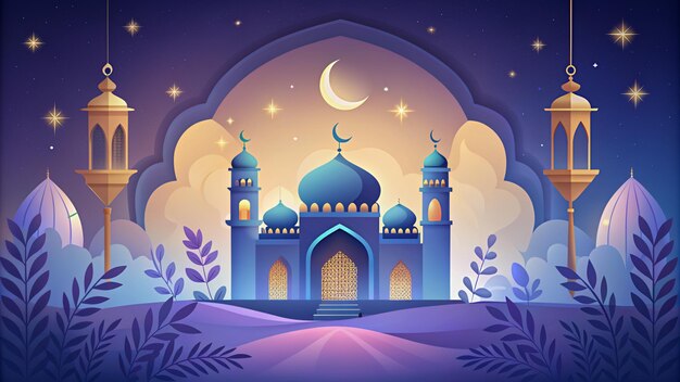 Eid Mubarak Premium-Illustration mit luxuriösem Design