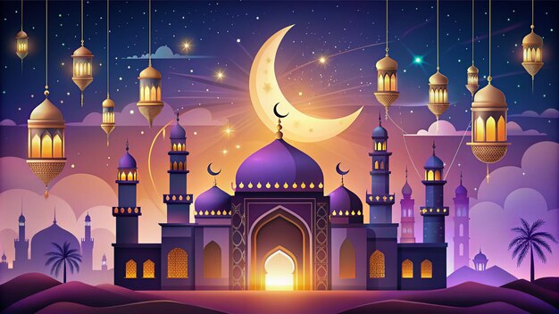 Eid Mubarak Premium-Illustration mit luxuriösem Design