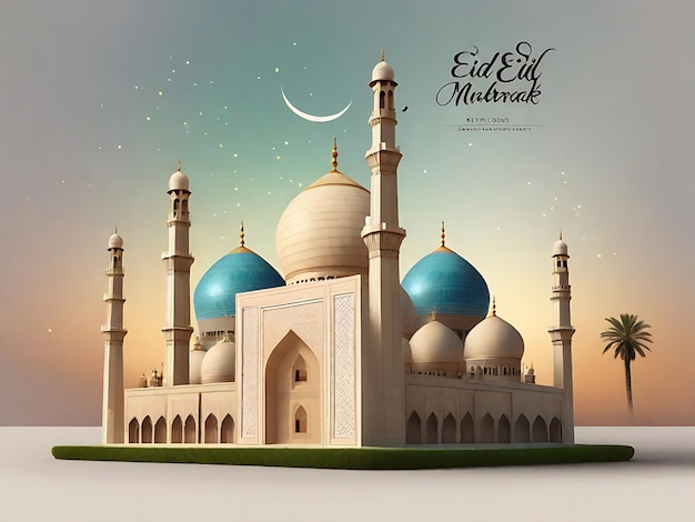 Eid Mubarak PSD Design Saudações coloridas e festivas para celebrações SEOFriendly