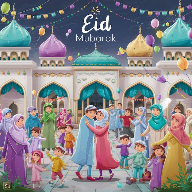 Eid Mubarak Ramadan Kareem islamischer muslimischer Feiertag Hintergrund mit Eid-Lampe oder Lampe