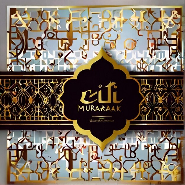 Eid mubarak Ramadán Karim Eid ul fitr Tarjeta de Eid al fitr Adha (el día de los fiestas)