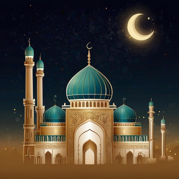 Eid mubarak Ramadán Karim Eid ul fitr Tarjeta de Eid al fitr Adha (el día de los fiestas)