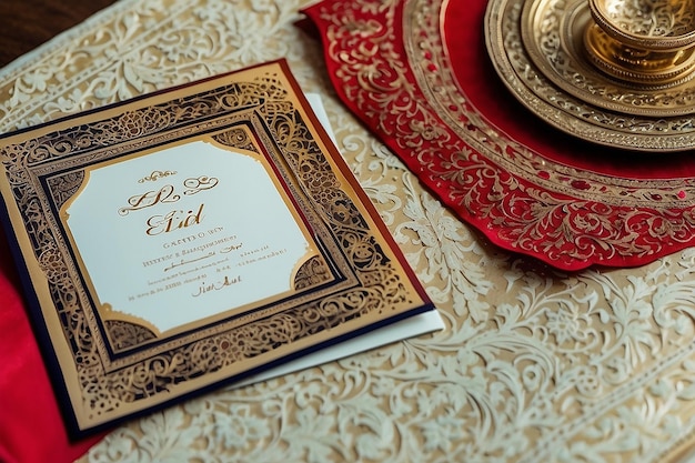 EID MUBARAK TEXTO Diseño de la tarjeta de invitación para el festival de EID