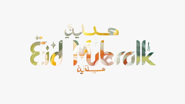 Eid Mubarak Typografie 28 einfache Lowpoly süße 3D von Eid al Adha Mubarak Hintergrund