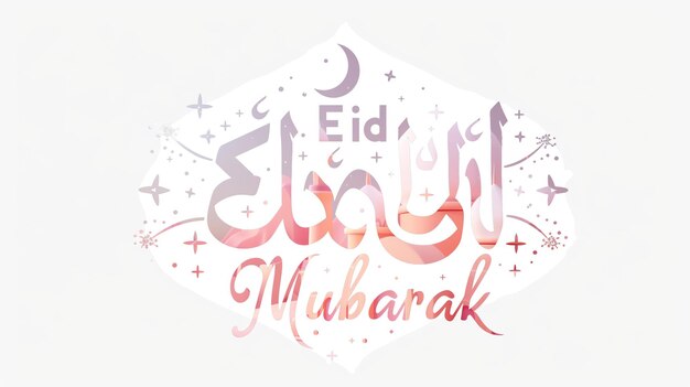 Eid Mubarak Typografie 29 einfach Lowpoly süß 3D von Eid al Adha Mubarak Hintergrund