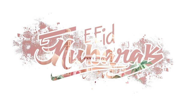 Foto eid mubarak typografie 8 einfach lowpoly süß 3d von eid al adha mubarak hintergrund