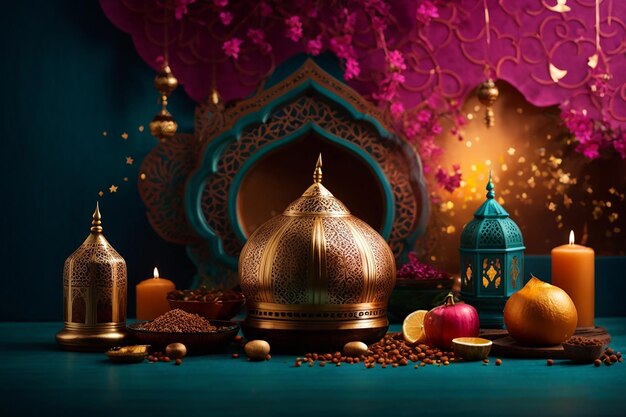 Eid Mubarak und Eid ul Fitr Web-Banner-Vorlage