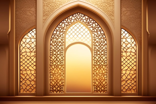 Eid Mubarak und Ramadan Kareem Grüße mit islamischer Laterne und Moschee Eid al Fitr Hintergrund