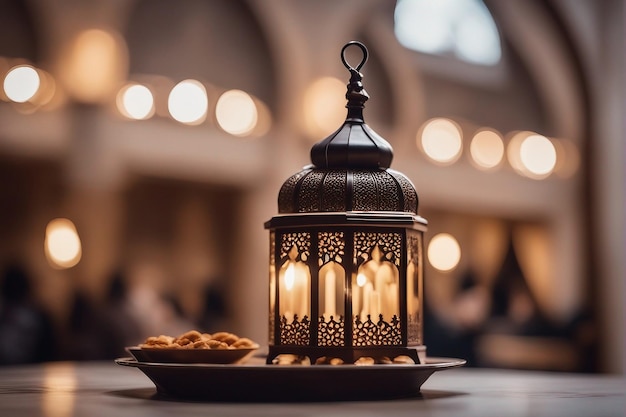 Eid's Embrace faszinierende Moschee-Lampen-Foto für den Ramadan Kareem