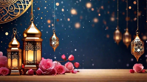 Eid ubarak design impressionante com conceito de decoração islâmica por eid al fitr