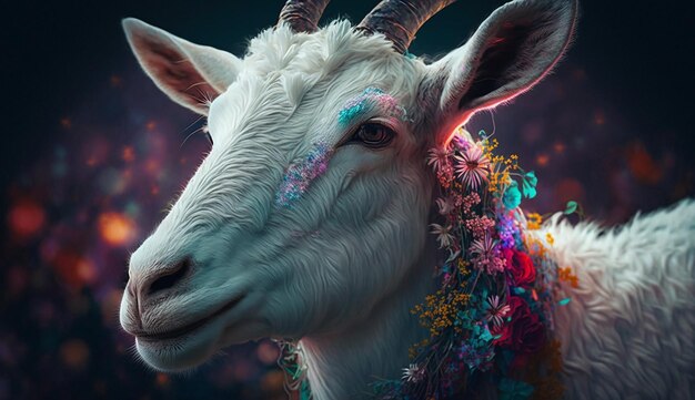 Eid ul adha celebração animal qurbani fundo colorido generativo ai