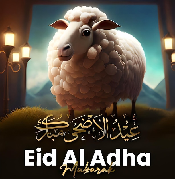 Eid Ul Adha Mubarak em árabe