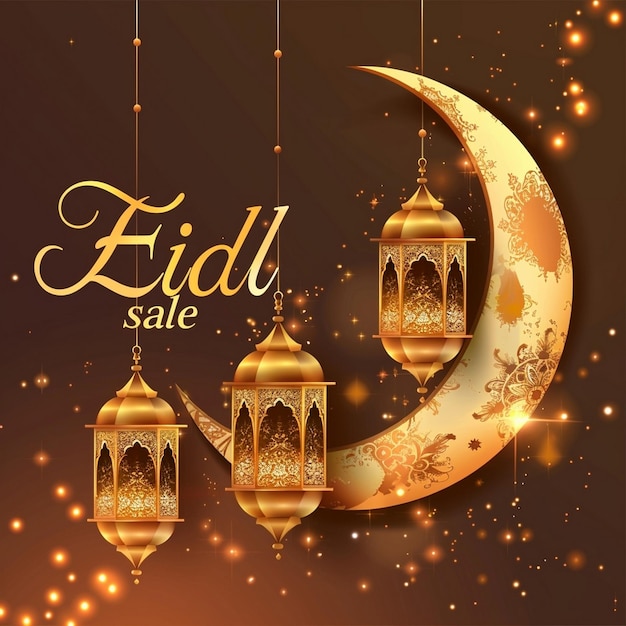 Eid Verkauf Vorlage Design Eid Mubarak glücklicher Eid Tag Grußkarte Tapeten Eid