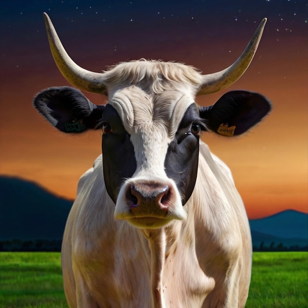 Eidal Adha eid mubarak tema con una vaca