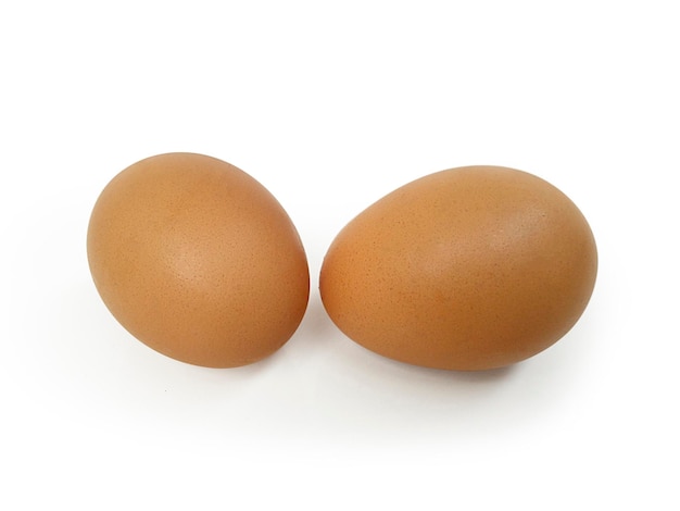 Eier auf lokalisiertem weißem Hintergrund