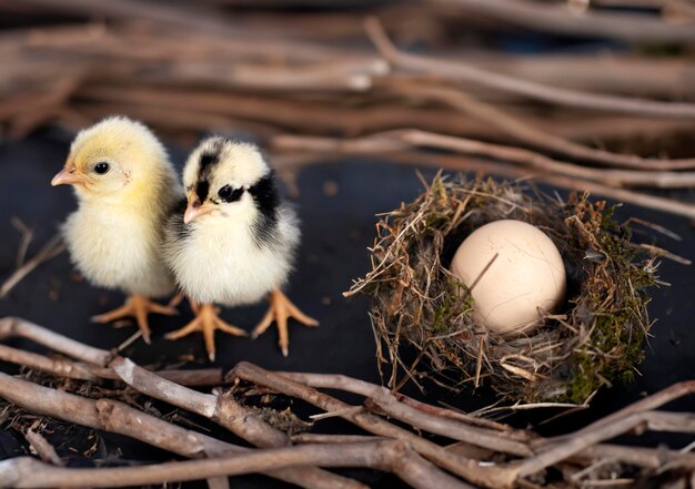 Foto eier und küken