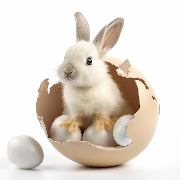 Eierschale und Kaninchen