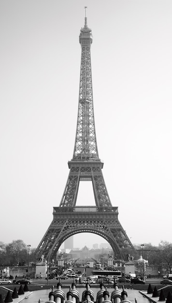 Eiffelturm Paris Schwarz-Weiß-Bild